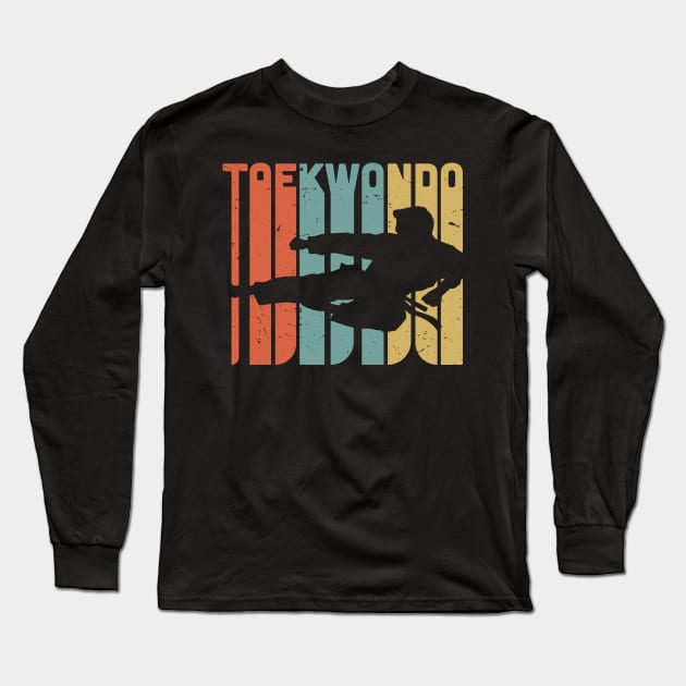 Retro taekwondo / taekwondo lover gift idea / taekwondo fan present / martial arts Long Sleeve T-Shirt by Anodyle